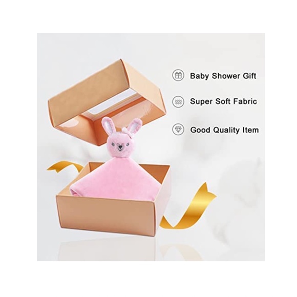 NEW Pink Bunny Plush Baby Security Blanket - Picture 6 of 7